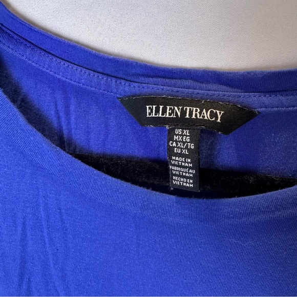 Ellen Tracy Royal Blue Short Sleeve Tee - Picture 2 of 6